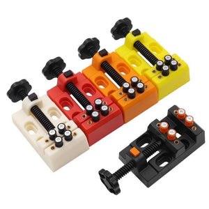 Eight - Hole Mini Flat Bench Vise Bodhi Beads Walnut Fixture, Black, Orange, Yellow, Red, White - laboratorydeal