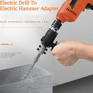 Electric Drill to Electric Hammer Conversion Head Electric Hammer Modification Accessories, Orange, Black - laboratorydeal