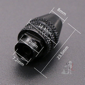 Electric Grinder M8 x 0.75mm 0.3-3.2mm Keyless Rotary Tool Three-jaw Chuck(Long), M8 x0.75mm