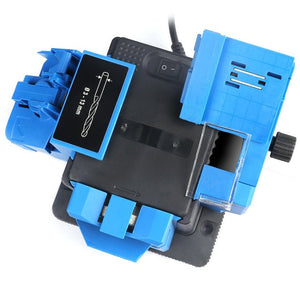 Electric Household Knife Sharpener Scissors Fruit Knife Drill Bit Sharpener, Blue EU Plug, Blue US Plug - laboratorydeal