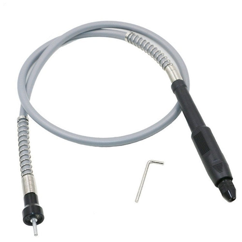 Electric Screwdriver Multifunctional Flexible Shaft Torque Electric Drill Connecting Rod Flexible Shaft With Chuck, 3.2mm Shaft Black Plastic Handle, 3.2mm Shaft Metal Silver Aluminum Handle, 3.2mm Shaft Metal Yellow Aluminum Handle - laboratorydeal