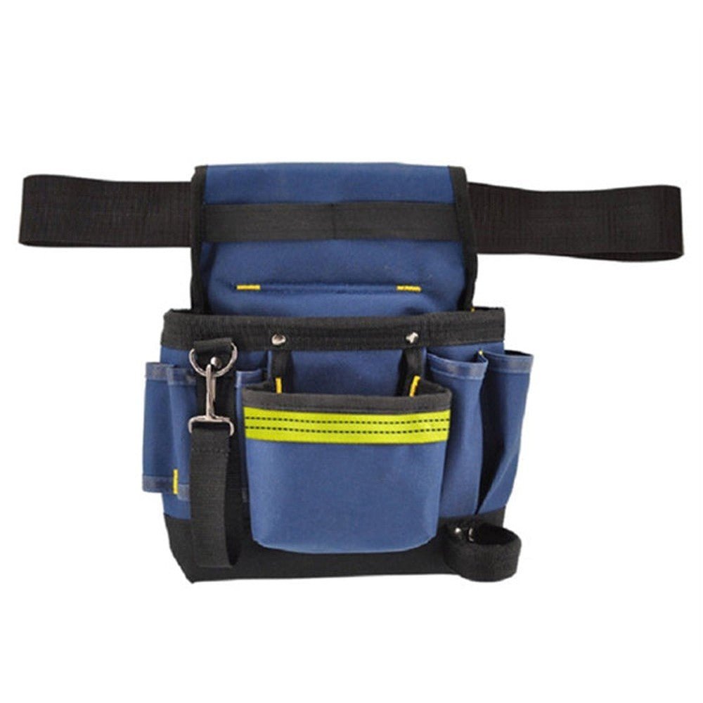 Electrician Maintenance Adjustable Multi - pocket Hardware Tool Belt Bag Multi - function Storage Bag, Blue - laboratorydeal
