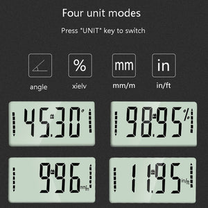 Electronic Digital Display Inclinometer Slope Level Protractor Four-Sided Magnetic Angle Ruler, Magnetic Angle Ruler