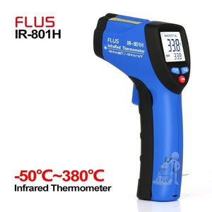FLUS IR-801H -50~350℃Laser Infrared Mini Handheld Portable Digital Electronic Outdoor Non-contact Thermometer, IR-801H