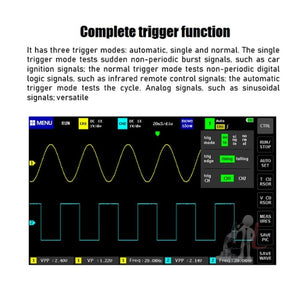 FNIRSI 1013D 1GS Sampling Dual Channel 100M Bandwidth Digital Oscilloscope, US Plug, 1013D
