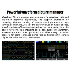 FNIRSI 1013D 1GS Sampling Dual Channel 100M Bandwidth Digital Oscilloscope, US Plug, 1013D