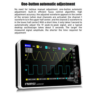 FNIRSI 1013D 1GS Sampling Dual Channel 100M Bandwidth Digital Oscilloscope, US Plug, 1013D