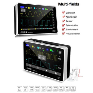 FNIRSI 1013D 1GS Sampling Dual Channel 100M Bandwidth Digital Oscilloscope, US Plug, 1013D
