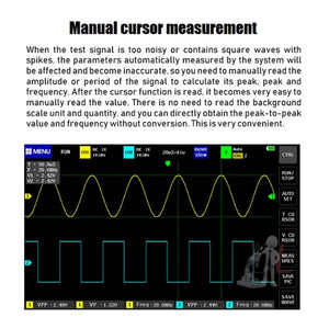 FNIRSI 1013D 1GS Sampling Dual Channel 100M Bandwidth Digital Oscilloscope, US Plug, 1013D