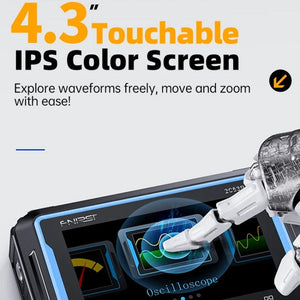 FNIRSI 2C53P Dual Channel Flat Panel Digital Oscilloscope Multimeter Signal Generator 3 In 1, 2C53P