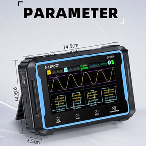 FNIRSI 2C53P Dual Channel Flat Panel Digital Oscilloscope Multimeter Signal Generator 3 In 1, 2C53P