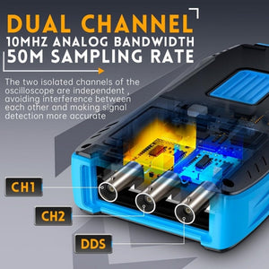 FNIRSI 3 In 1 Handheld Digital Oscilloscope Dual-Channel Multimeter, 2C23T Standard, 2C23T Upgrade