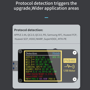 FNIRSI FNB48S USB Voltage Ammeter Multifunctional Fast Charge Tester, FNB48S Bluetooth laboratorydeal