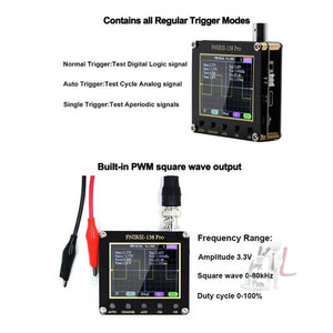 FNIRSI Handheld Small Teaching Maintenance Digital Oscilloscope, Standard Without Battery, Upgrade Without Battery