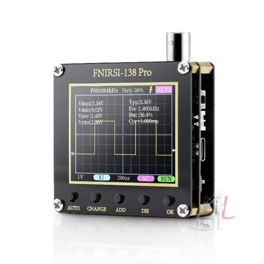 FNIRSI Handheld Small Teaching Maintenance Digital Oscilloscope, Standard Without Battery, Upgrade Without Battery