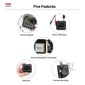 FNIRSI Handheld Small Teaching Maintenance Digital Oscilloscope, Standard Without Battery, Upgrade Without Battery