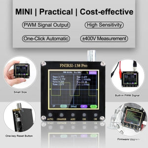 FNIRSI Handheld Small Teaching Maintenance Digital Oscilloscope, Standard Without Battery, Upgrade Without Battery