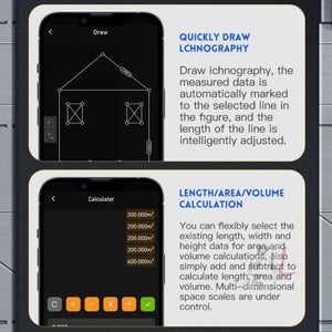 FNIRSI Laser Range Finder Infrared Measuring Ruler, IR40