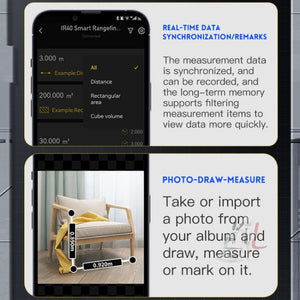 FNIRSI Laser Range Finder Infrared Measuring Ruler, IR40
