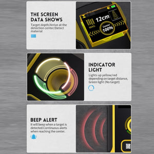 FNIRSI Multifunctional Wall Wire And Metal Rebar Detector, WD-02