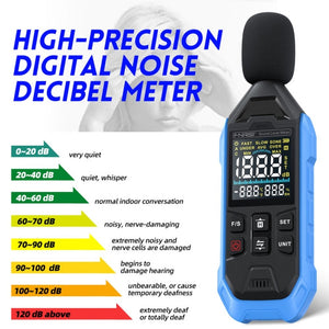 FNIRSI Noise Decibel Meter Home Volume Detector, Blue