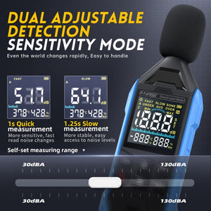 FNIRSI Noise Decibel Meter Home Volume Detector, Blue