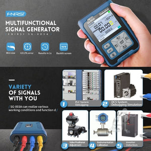 FNIRSI SG-003 Multifunctional PWM Signal Generator 4-20ma Voltage Current Calibrator, EU Plug, SG-003