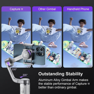 FUNSNAP Capture Ļ Aluminum Alloy Arm 3 - Axis Handheld Phone Gimbal, Capture Ļ Basic, Capture Ļ Combo - laboratorydeal