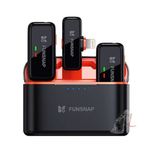 FUNSNAP S6 Lavalier Wireless Microphone, 2 RX + 2 TX with Charging Case, Type - C RX + 2 TX with Charging Case, 8 Pin RX + 2 TX with Charging Case, Type - C RX + 1 TX, 8 Pin RX + 1 TX - laboratorydeal