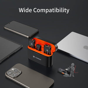 FUNSNAP S6 Lavalier Wireless Microphone, 2 RX + 2 TX with Charging Case, Type - C RX + 2 TX with Charging Case, 8 Pin RX + 2 TX with Charging Case, Type - C RX + 1 TX, 8 Pin RX + 1 TX - laboratorydeal