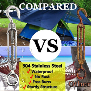 Flower Basket Screws 304 Stainless Steel Wire Rope Hook Tensioner, M4, M5, M6, M8, M10, M12, M14, M16 - laboratorydeal