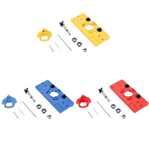 Fonson 35MM Woodworking Hinge Hole Opener Wooden Door Hinge Locator, Yellow, Blue, Red - laboratorydeal