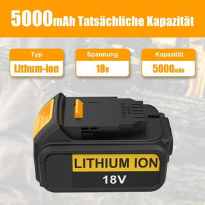 For Dewalt DCB180 / DCB181 / DCB200 18V Electrical Tools Spare Battery, 3000mAh, 4000mAh, 5000mAh, 6000mAh - laboratorydeal