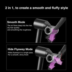 For Dyson Hair Dryer Nozzle Smooth Flyaway Attachment, Smooth Rose Red - laboratorydeal