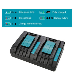 For Makita DC18RC 14.4 - 18V Lithium Battery Dual Charger, US Plug, UK Plug, EU Plug, AU Plug - laboratorydeal