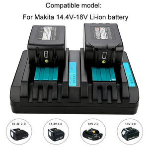 For Makita DC18RC 14.4 - 18V Lithium Battery Dual Charger, US Plug, UK Plug, EU Plug, AU Plug - laboratorydeal