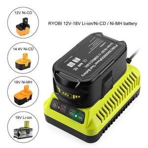 For RYOBI P117 / P108 12 - 18V Universal Battery Charger - laboratorydeal