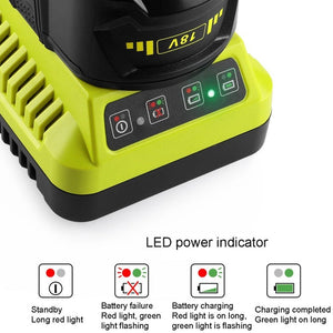 For RYOBI P117 / P108 12 - 18V Universal Battery Charger - laboratorydeal