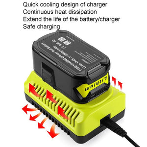 For RYOBI P117 / P108 12 - 18V Universal Battery Charger - laboratorydeal