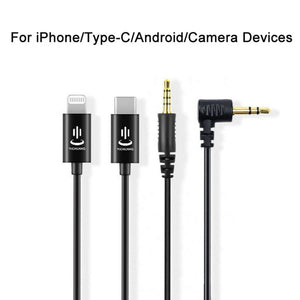 For Rode Microphone YICHUANG Adapter Audio Cable, 3.5mm To 8 Pin, 3.5mm To Type - C, 3.5mm TRS to TRS, 3.5mm TRS to TRRS - laboratorydeal