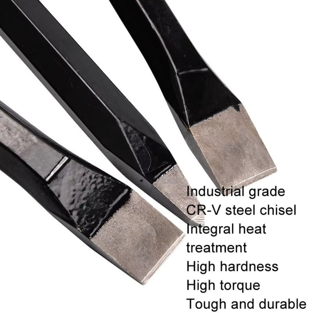 Forged Hexagonal Rod Chisel Big Top Cap Industrial Grade Forged Steel Chisel, MYTEC Upgraded Tip 250mm, MYTEC Upgraded Tip 300mm, MYTEC Upgraded Flat 246mm, MYTEC Upgraded Flat 290mm - laboratorydeal