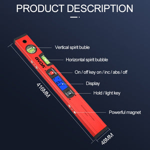 GVDA GD-H400M Digital Level 360 Measure Protractor Level Ruler laboratorydeal