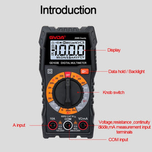 GVDA GD103B Multifunctional Digital Multimeter DMM Voltmeter, GD103B