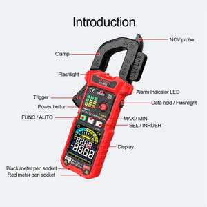GVDA GD166A Digital Clamp Type Multifunction Intelligent Anti-burn Multimeter, GD166A