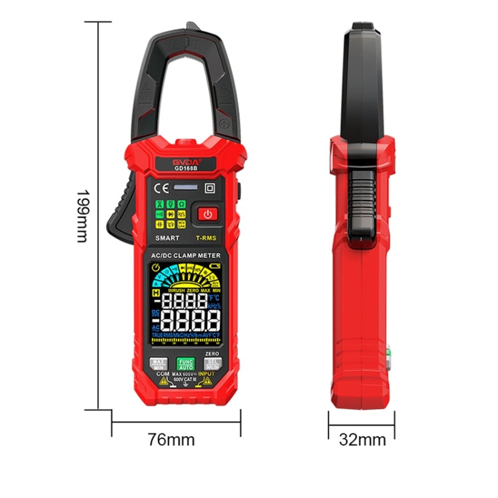 GVDA GD168B Digital Clamp Multimeter Supports DC, GD168B