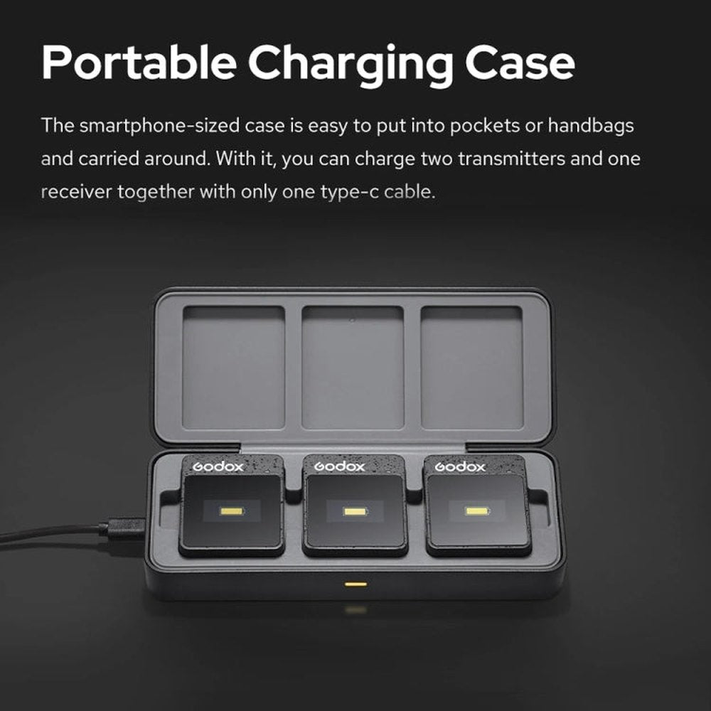 Godox MoveLink II M2 Wireless Lavalier Microphone System with 2 Transmitters and 1 Receiver for DSLR Cameras and Camcorders, MoveLink II M2 - laboratorydeal