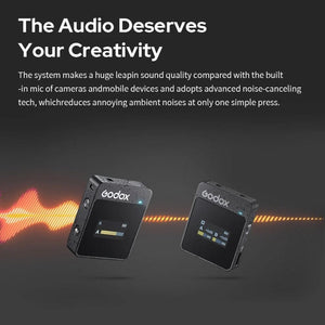 Godox MoveLink II M2 Wireless Lavalier Microphone System with 2 Transmitters and 1 Receiver for DSLR Cameras and Camcorders, MoveLink II M2 - laboratorydeal