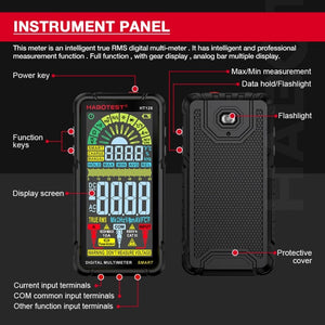 HABOTEST Automatic Range Digital Display Ultra-Clear Intelligent Current Multimeter