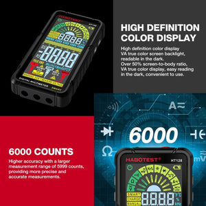 HABOTEST Automatic Range Digital Display Ultra-Clear Intelligent Current Multimeter