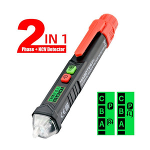 HABOTEST HT100P Non Contact 3 Phase Rotation Indicator AC LCD Display Detector Pen Tester, HT100P